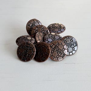 17 mm Bronze Metal Rivet Jean Button – Heavy-Duty No-Sew Fastener for Denim Jackets & Upcycling
