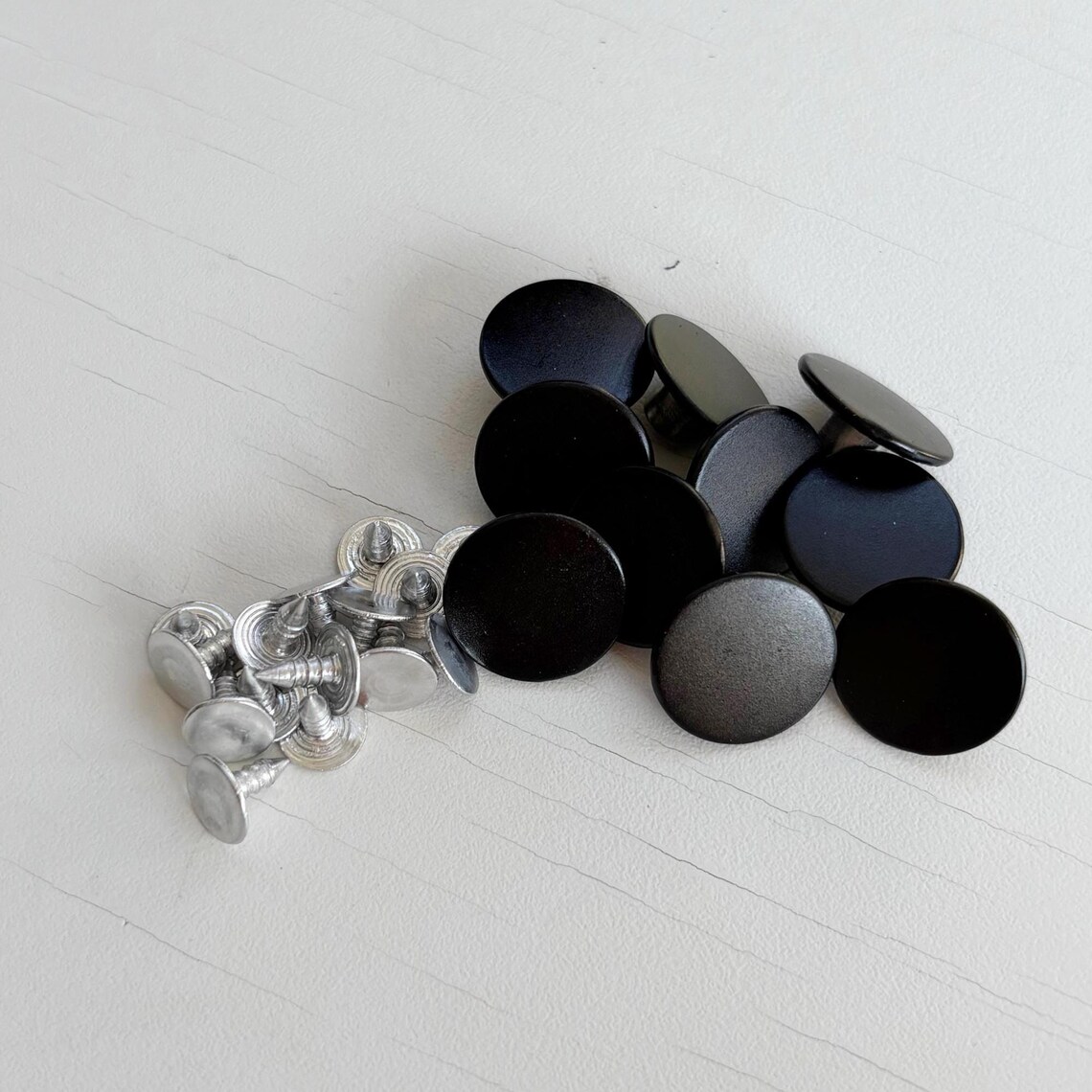 17mm Black Metal Jean Buttons 10 Pcs No-sew Denim Rivets, DIY Repair - Etsy