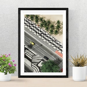 COPACABANA TRAVEL PRINT / Cartel del paisaje de Río de Janeiro / Copacabana Walk Art / Imprimible Walk Art