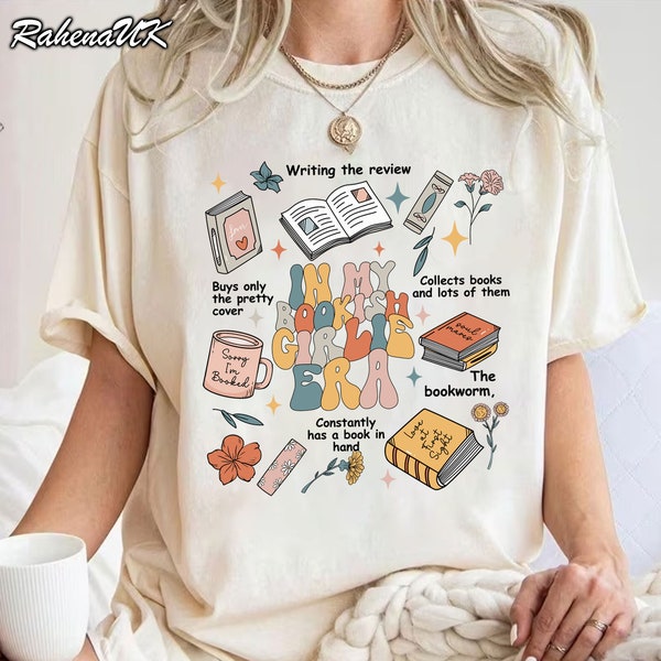 In My Bookish Girlie Era Shirt, Bookish Girlie Shirt, Lehrer Tshirt, Bibliothekar Shirt, Leseratt, Bücherwurm, Buch-Liebhaber-Shirt, Buch-Nerd