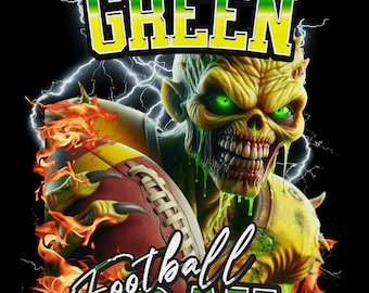 Unique Green Bay Football Fan Art PNG (3500x4500px)