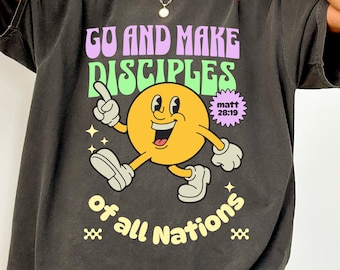 Retro Christian Bible Verse PNG: Groovy Church T-Shirt Design (Digital Download)