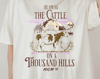 Western Christian Cattle Farm PNG (Digital Download)