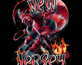 New Jersey Hockey Devil PNG: Sports Graphic (Digital Download)