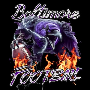 Retro Baltimore Football Mascot PNG: Game Day Clipart (Digital Download)