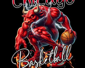 Chicago Basketball Mascot PNG: Game Day Clipart (Digital Download)