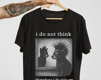 Rolig punk chihuahua-t-shirt – existentiell hundälskare-gåva