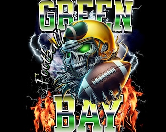 Green Bay Football Retro Clipart: PNG Download