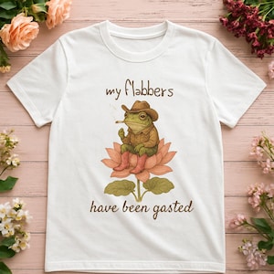 Stylish my flabbers have been gasted shirt,cowboy frog shirt,cootagecore western funny frog tee.