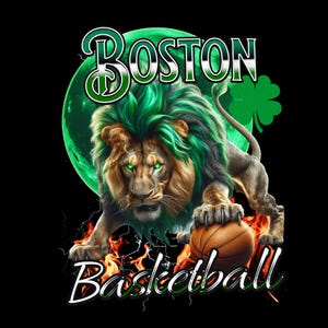 Stylish Boston Basketball png Design,game day png,green,Boston Sports Digital Download,Boston Basketball Clipart,Green Basketball PNG.