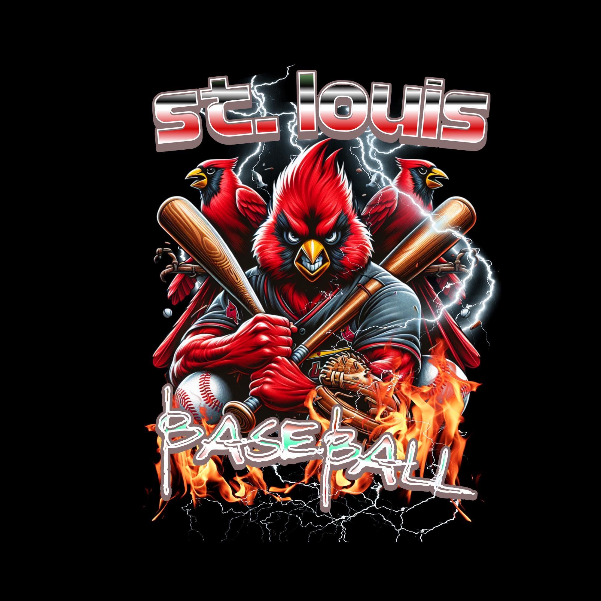 Stylish St. Louis Png,baseball Digital Download ,st. Louis Sport Art ...
