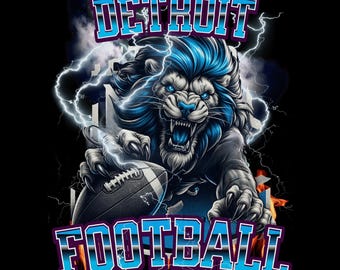 Detroit Football Lion Graphic: Stylish Sports PNG (3500x4500px)