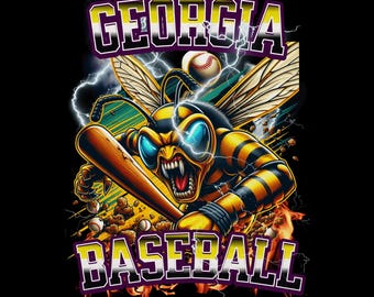 Georgia Baseball Bee PNG: Sports Clipart (Digital Download)