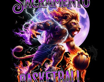 Sacramento Basketball Lion Mascot PNG, Game Day (Digital Download)