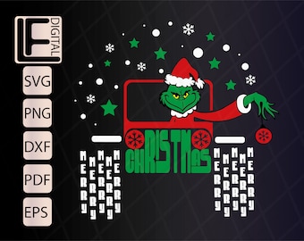 Natal 4X4 Offroad Car Svg, Natal Svg, Natal engraçado Svg, Arquivos Svg para Cricut, Clip Art, Arquivo de corte, Png, Svg, Dxf, Pdf, Eps