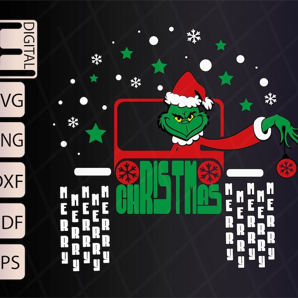 Weihnachten 4 X 4 Offroad Auto svg, Weihnachten svg, lustige Weihnachten svg, svg-dateien für Cricut, Clip Art, geschnittene Datei, Png, svg, Dxf, Pdf, Eps