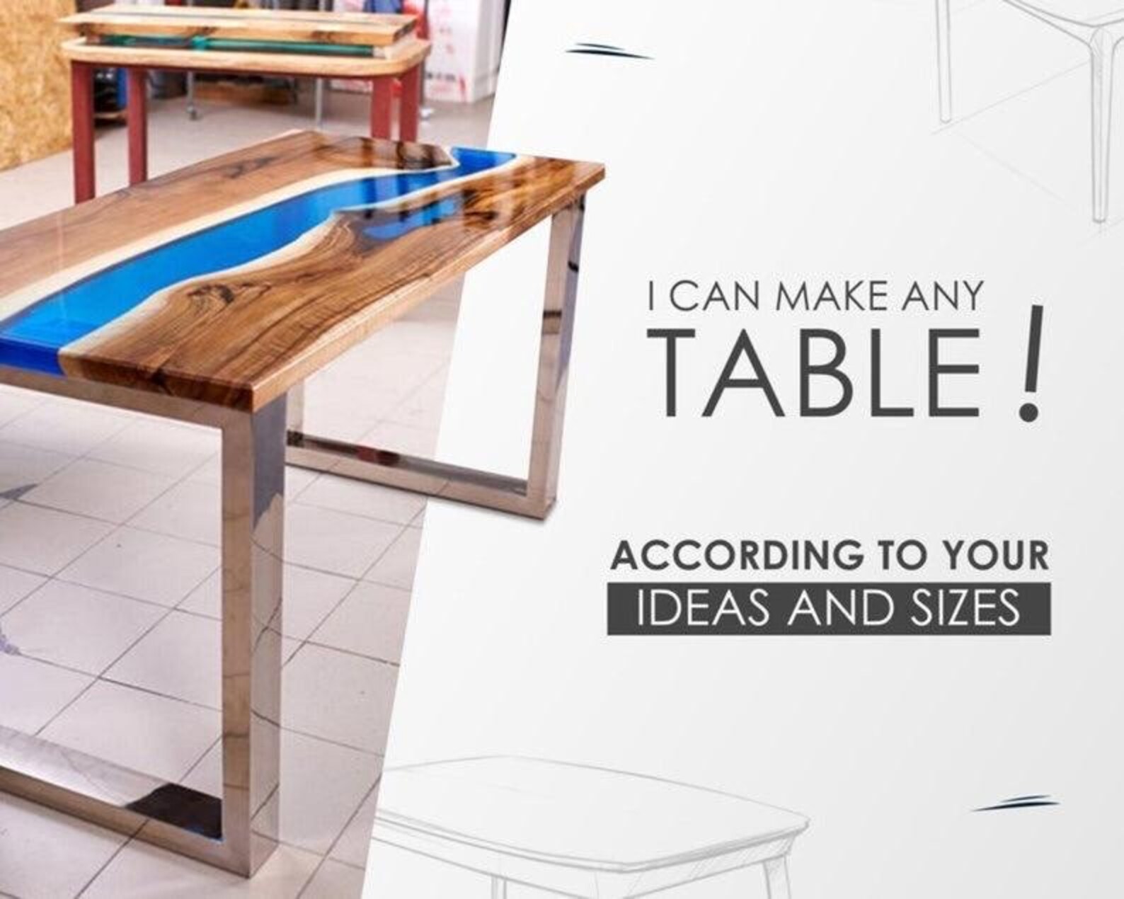 Clear Epoxy,resin Table,large Epoxy Table Top, Clear Resin Epoxy Table ...