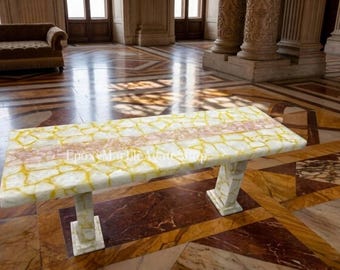 Luxe agaat eettafel roze kwarts, edelsteentafel, handgemaakt eetkamermeubilair, modern interieur