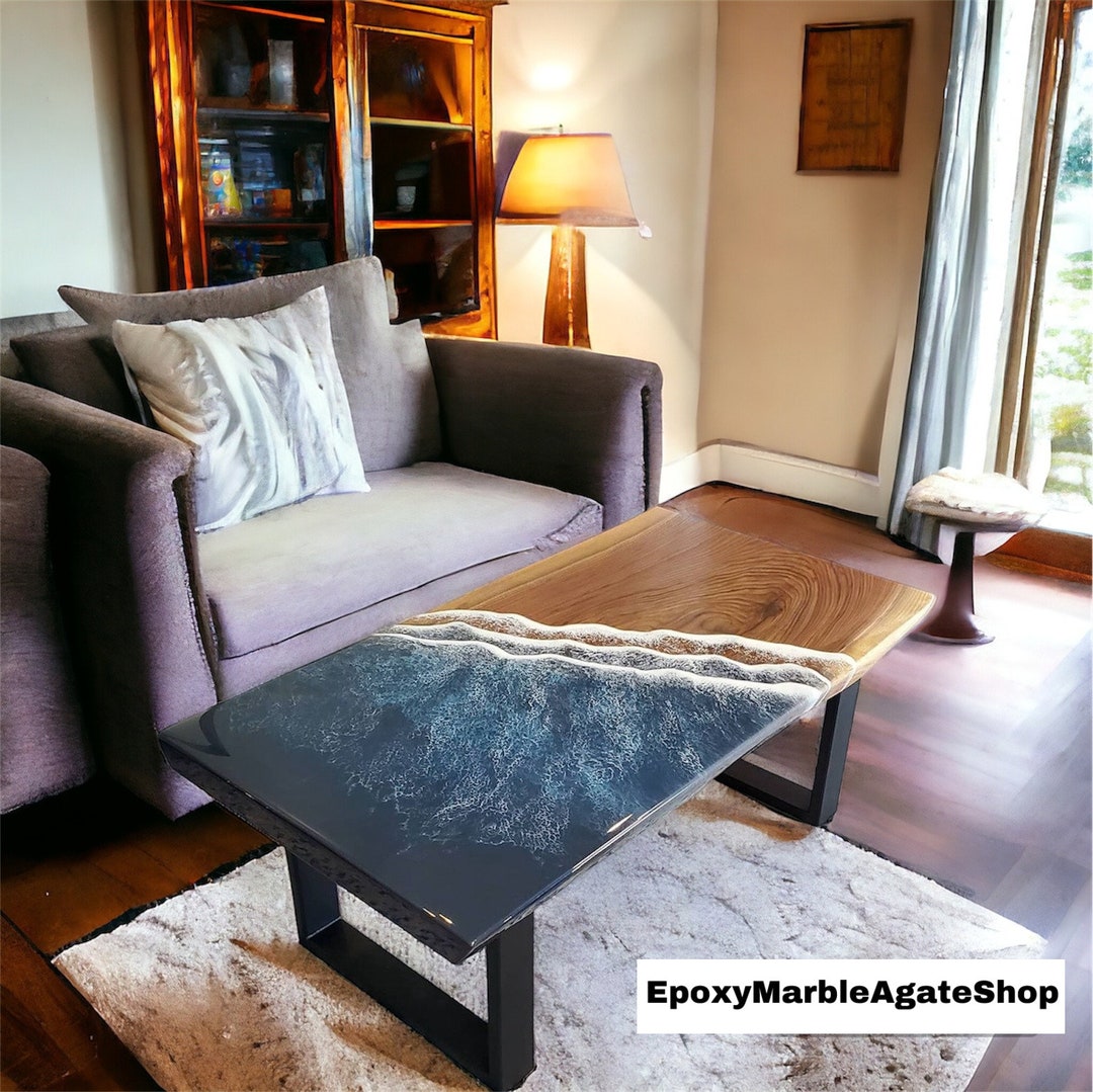 Ocean Wave Epoxy,resin Table,large Epoxy River Table Top, River Epoxy ...