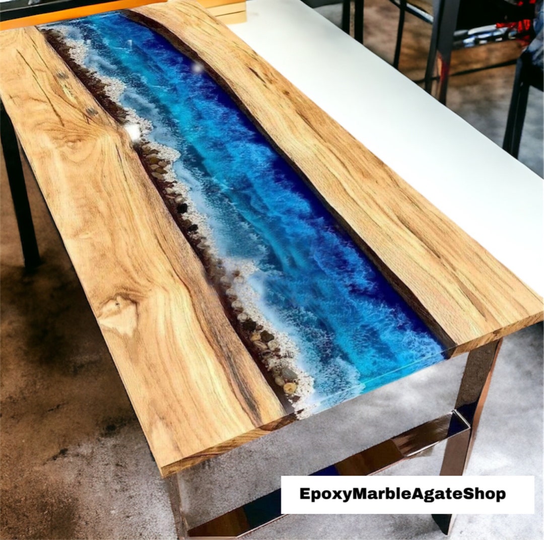 Ocean Custom Epoxy,resin Table,large Epoxy Table Top,epoxy Ocean Table ...