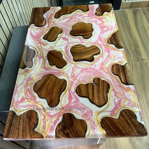 Epoxy Dining Table | Custom River Table for Kitchen | Wood & Resin Coffee Table | Handmade Modern Home Decor