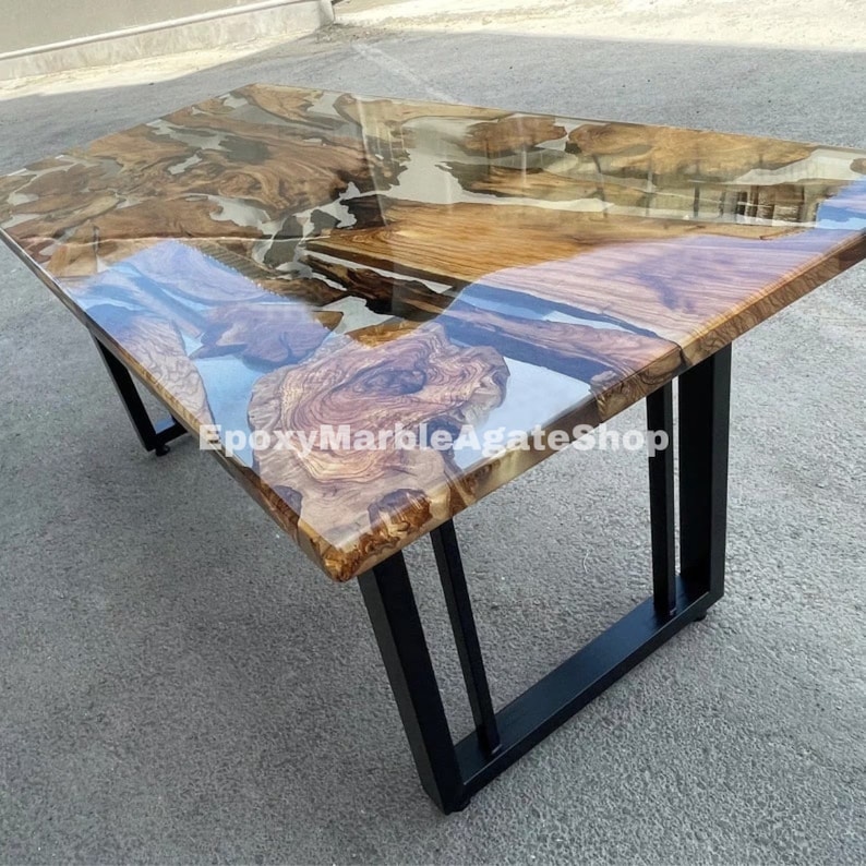 Clear Epoxy,resin Table,large Epoxy Table Top, Clear Resin Epoxy Table