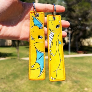 Double-sided Embroidered Anime Keychain / Key Tags / Jet Tag