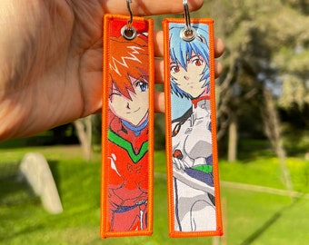 ACHETEZ-EN 2, OBTENEZ-EN 3 - Porte-clés anime brodé recto-verso/Étiquettes pour clés/Étiquette Jet