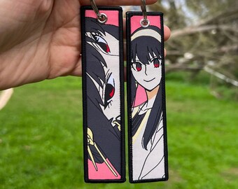 BUY 2 GET 3 - Double-sided Embroidered Anime Keychain / Key Tags / Jet Tag
