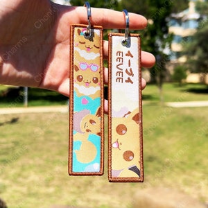 Double-sided Embroidered Anime Keychain / Key Tags / Jet Tag