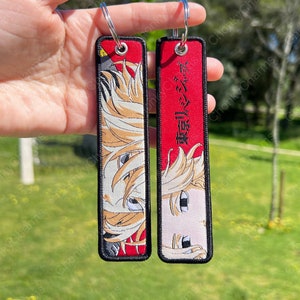ACHETEZ-EN 2, OBTENEZ-EN 3 - Porte-clés anime brodé recto-verso/Étiquettes pour clés/Étiquette Jet