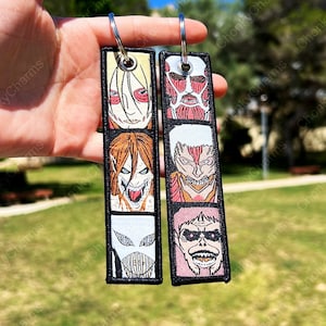 BUY 2 GET 3 - Double-sided Embroidered Anime Keychain / Key Tags / Jet Tag