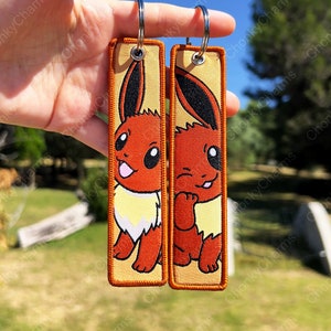 Double-sided Embroidered Anime Keychain / Key Tags / Jet Tag