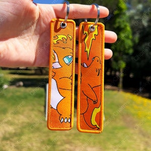 Double-sided Embroidered Anime Keychain / Key Tags / Jet Tag