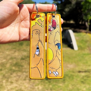 Double-sided Embroidered Anime Keychain / Key Tags / Jet Tag