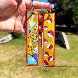 Double-sided Embroidered Anime Keychain / Key Tags / Jet Tag