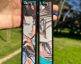 BUY 2 GET 3 - Double-sided Embroidered Anime Keychain / Key Tags / Jet Tag