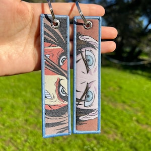 BUY 2 GET 3 - Double-sided Embroidered Anime Keychain / Key Tags / Jet Tag