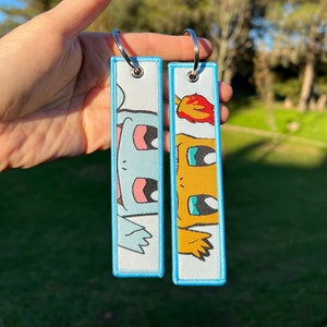 Double-sided Embroidered Anime Keychain / Key Tags / Jet Tag