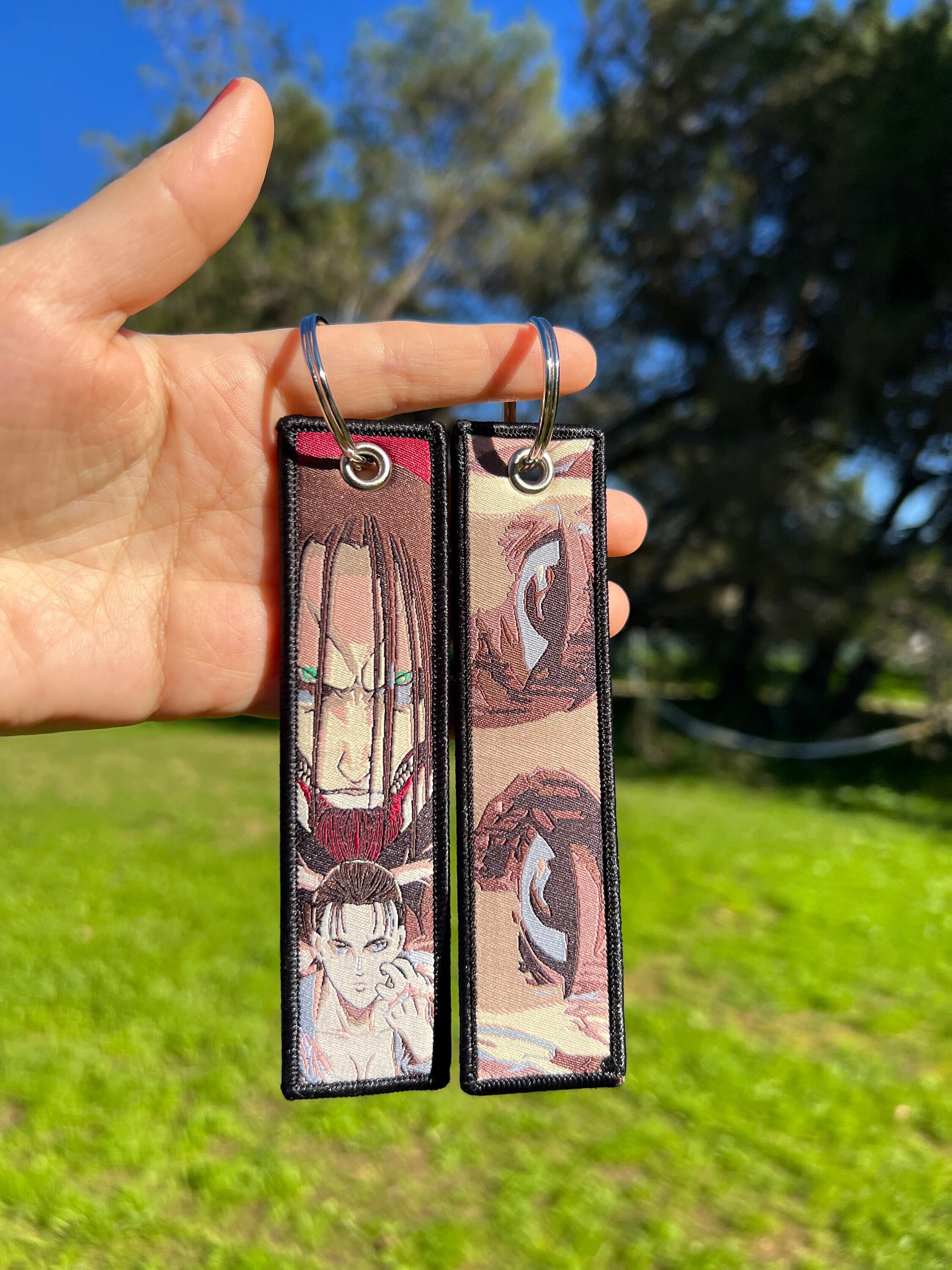 BUY 2 GET 3 - Double-sided Embroidered Anime Keychain / Key Tags