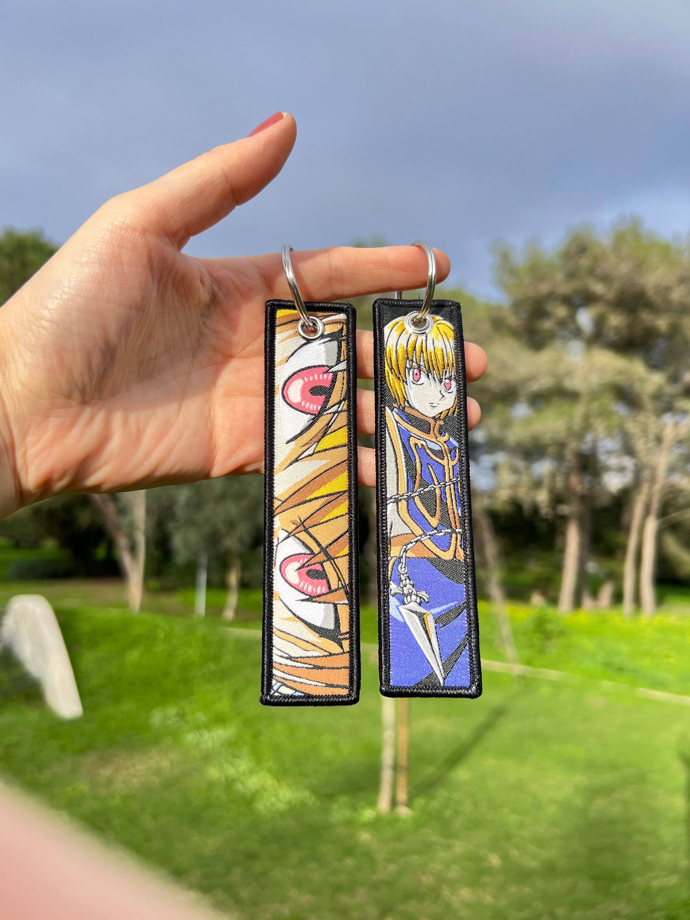 BUY 2 GET 3 - Double-sided Embroidered Anime Keychain / Key Tags / Jet Tag