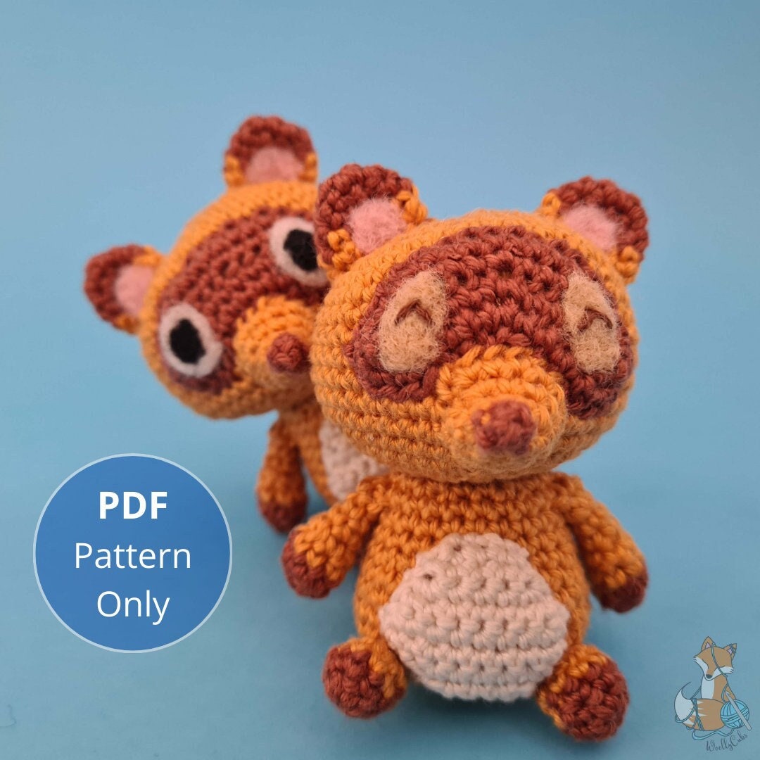 たぬきあみぐるみ PDF かぎ針編みパターン – ティミーとトミーの