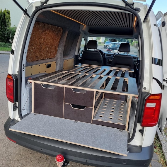 Volkswagen Caddy Camper Box: Foldable Camping Bed System - Etsy Ireland