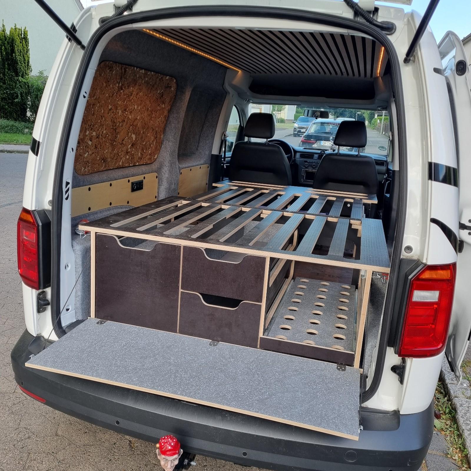 Volkswagen Caddy Camper Box: Foldable Camping Bed System - Etsy