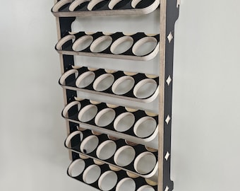 30 Slot Spray Can Wall Holder Plywood Garage Storage Rack Wall Mount Paint Organizer