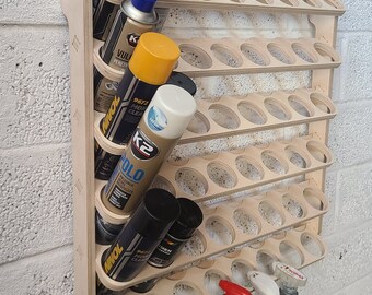 Étagère De Rangement Mural Pour Bouteilles Pulvérisateurs - Support Flacons Aérosols Garage Atelier Maison, 5 Crochets