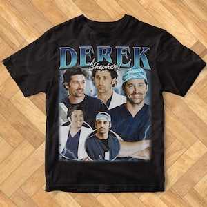 Derek Shepherd Grey&#39;s Anatomy Vintage T-Shirt: Unisex Cotton Tee