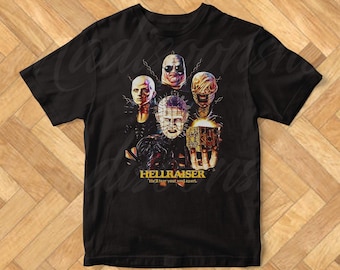 ヘルレイザーシャツ、ヴィンテージレアホラー映画TシャツホワイトT