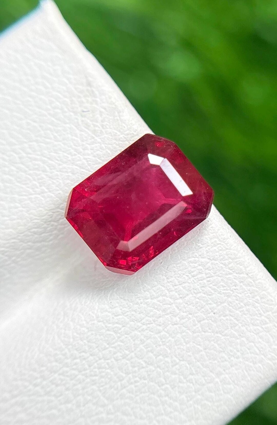 8x10 Emerald Cut Lab Grown Ruby, Loose Red Gemstone for Ring - Etsy