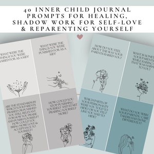 Avisos del diario del niño interior para volver a ser padre, avisos de trabajo en la sombra, tarjetas de amor propio y curación, herramienta de terapia, tarjetas de afirmación